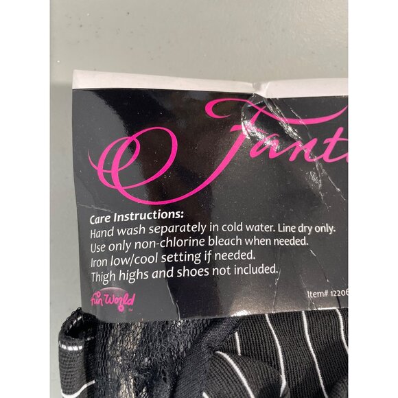 Fun World Fantasy Mob Stick Em Up Costume Size Small Medium Black Stripe NEW - Picture 4 of 7